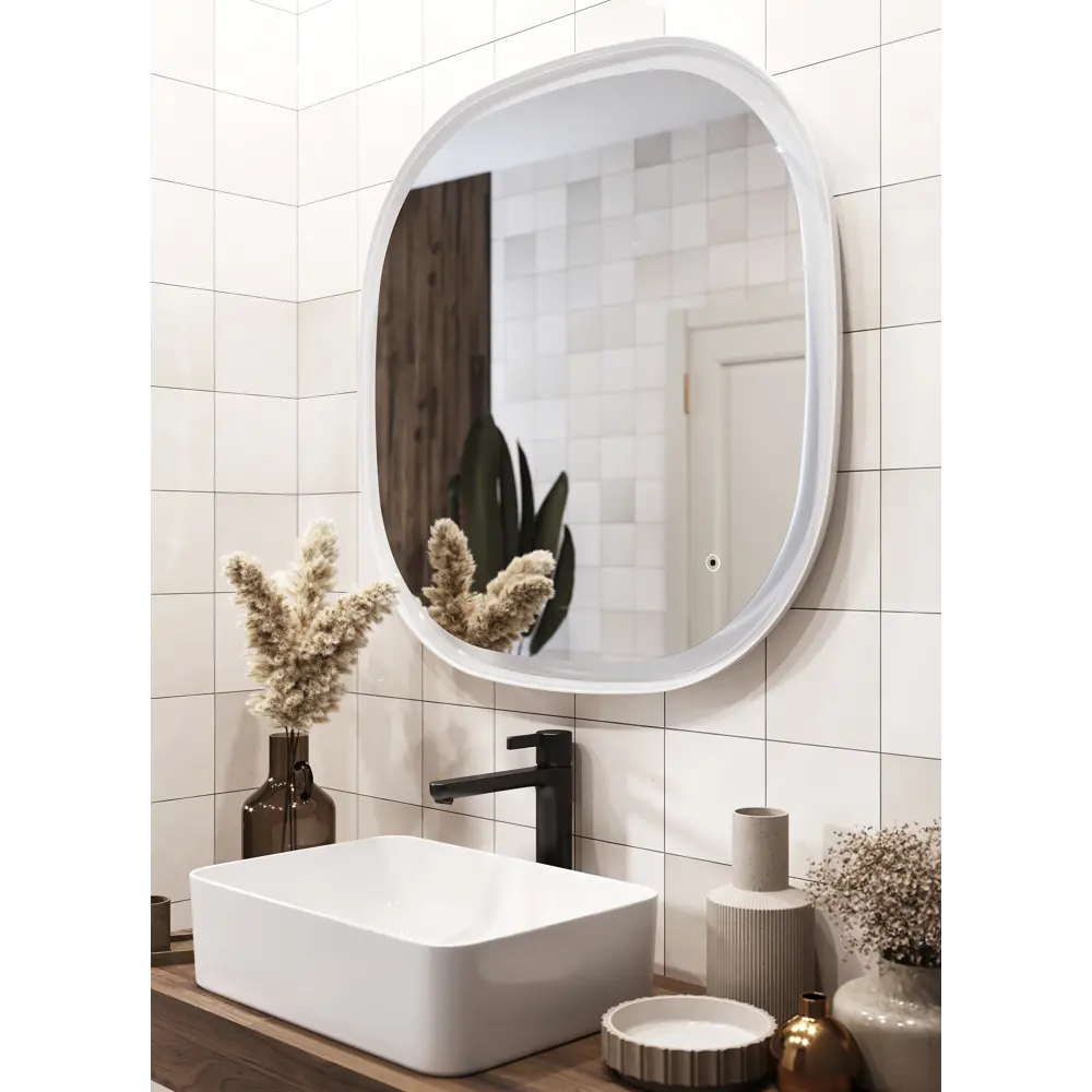Зеркало для ванной Omega Glass Океан SD53 с подсветкой 80x80/88x88 см квадратное 84987000 STLM-2148965 - Вид №11