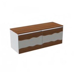 C525M2L70.101RV Тумба подвесная с 2 выдвижными ящиками 50 см A. e T. Italia TRACE Белый матовый - Дуб Италия AeT ITALIA