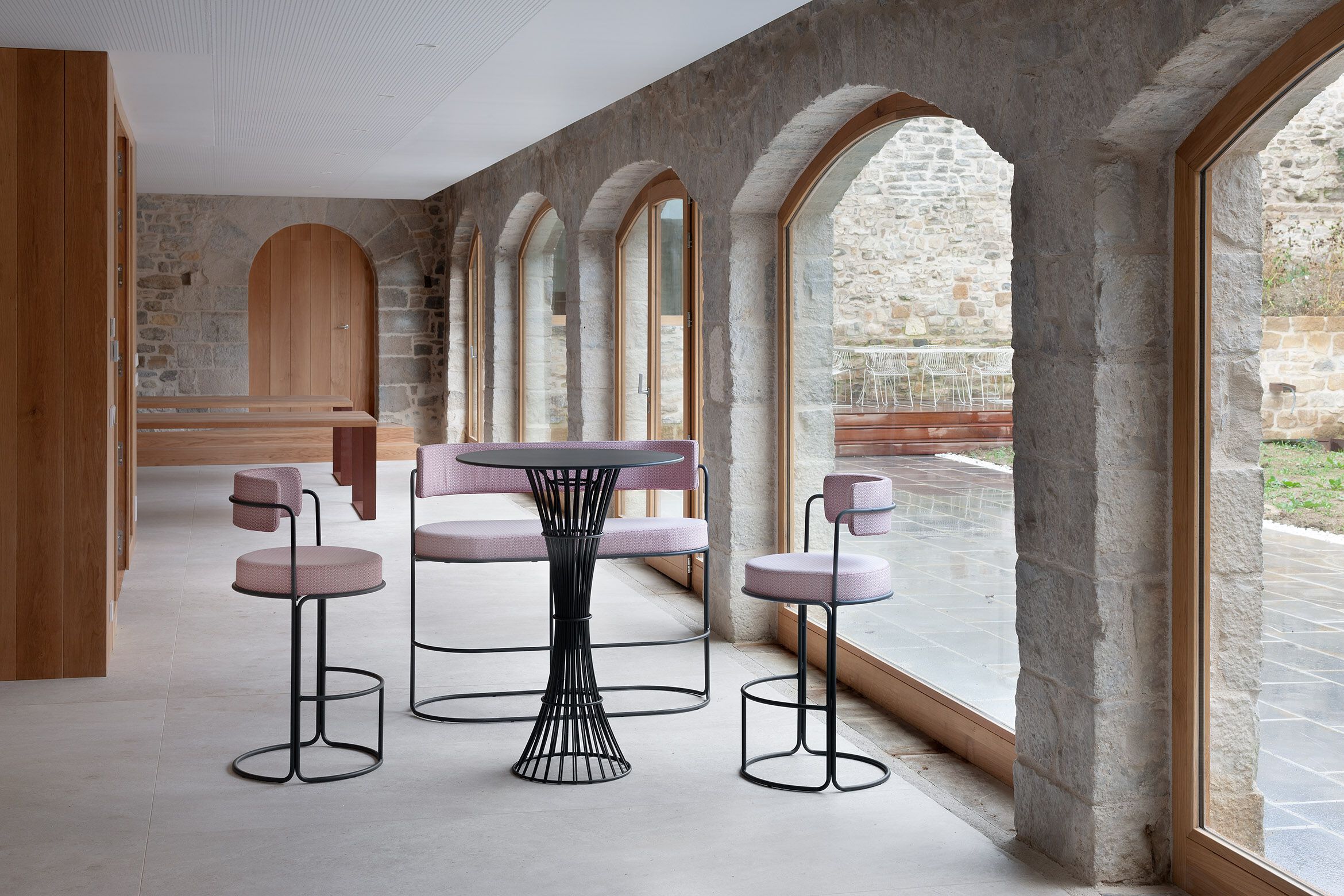 Тканевая садовая скамейка со спинкой iSimar Paradiso ARCH-00147657 - Вид №8