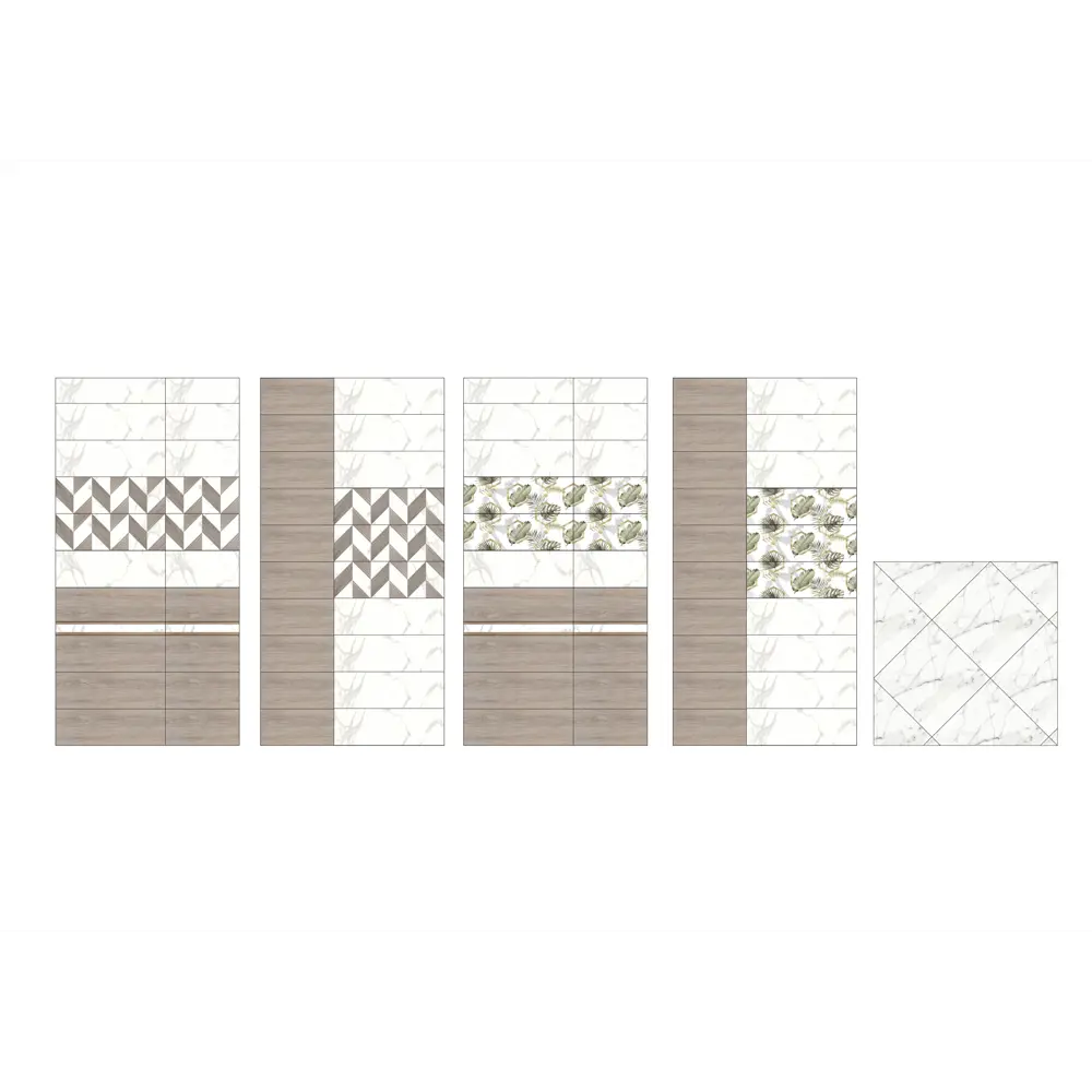 Декор настенный Бьорк Шеврон 20x60 см цвет белый/коричневый LB CERAMICS STLM-2009247 - Вид №4