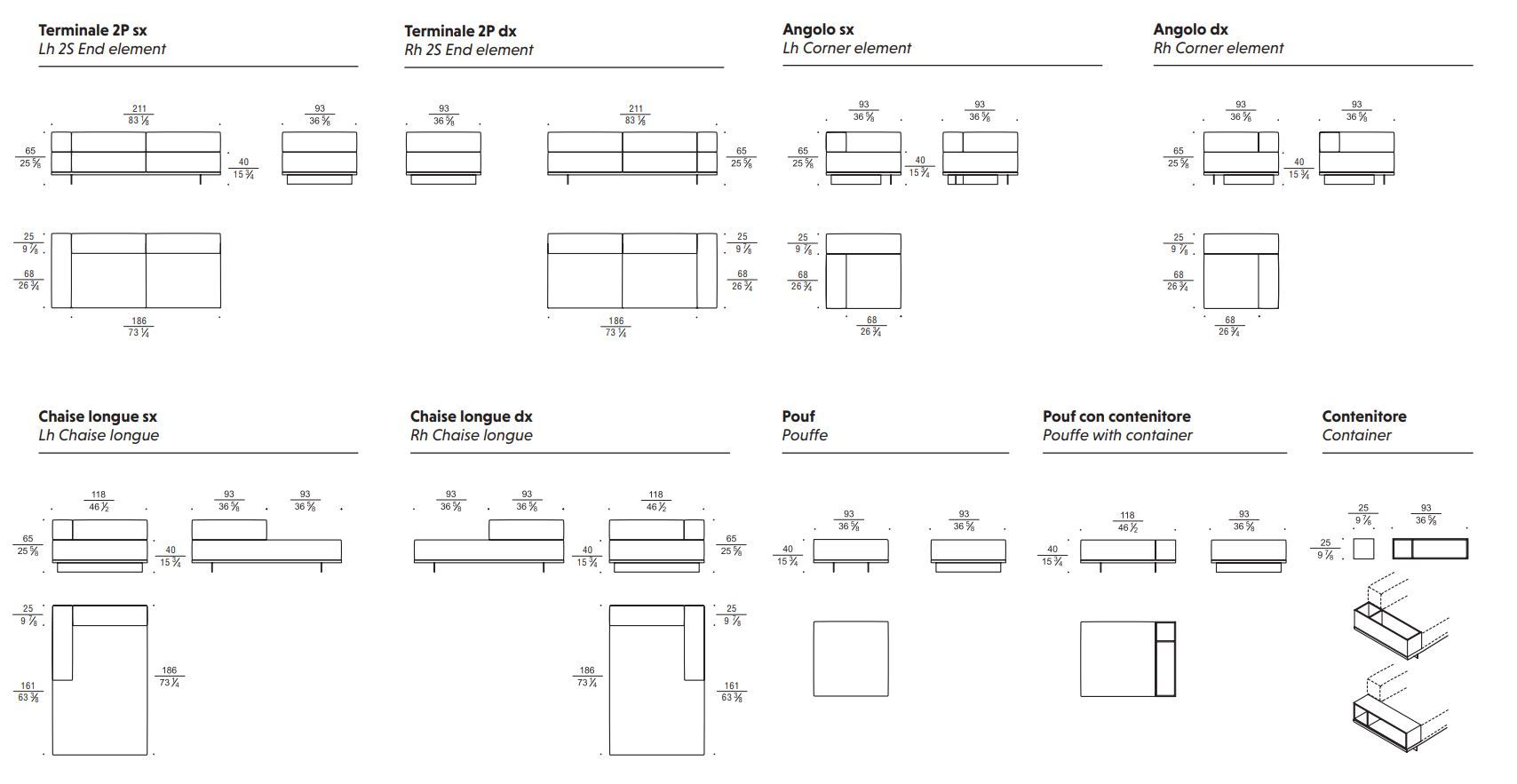 Съемный кожаный диван Busnelli REGOLO ARCH-00118173 - Вид №3
