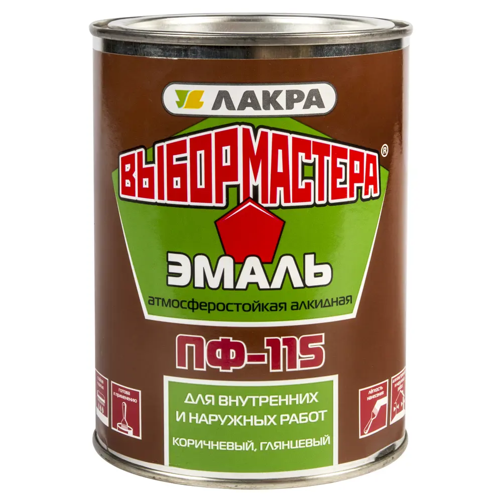 Эмаль ПФ-115 Выбор Мастера цвет коичневый 0.9 кг 14713554 STLM-2210191  - Вид №1