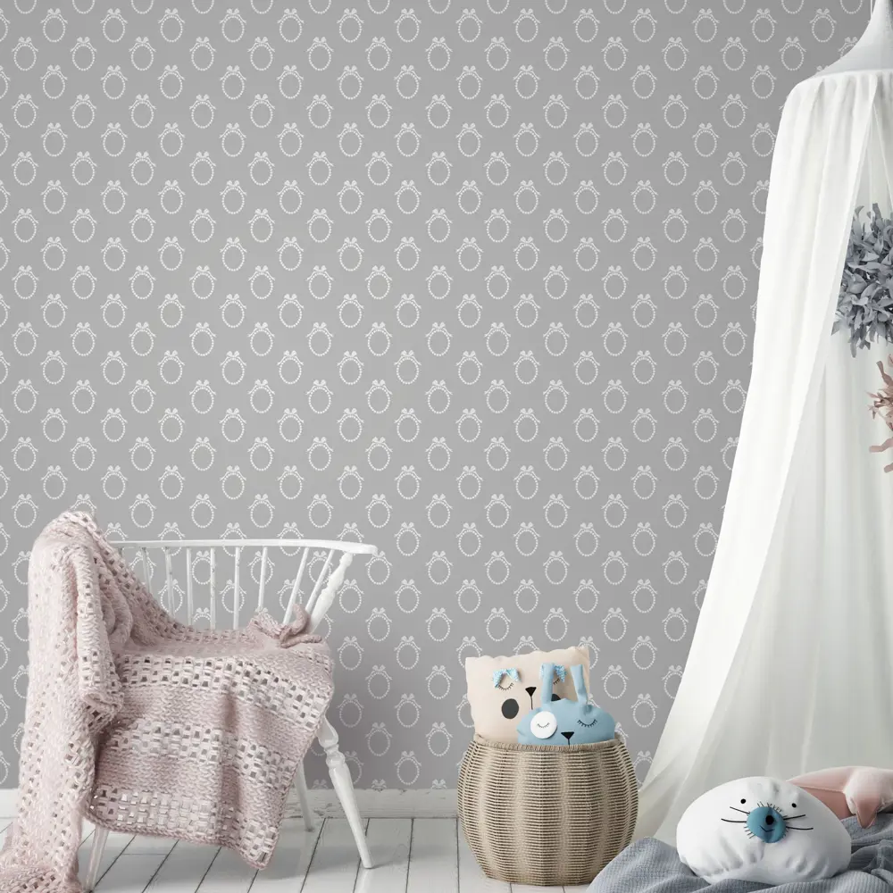 Обои флизелиновые Erismann Anny серые 1.06 м ЭР60424-07 STLM-2148345 - Вид №2