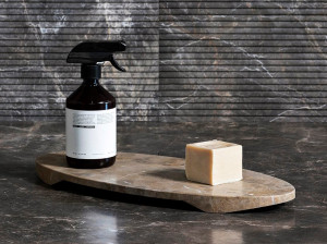 Мраморный овальный поднос для ванной