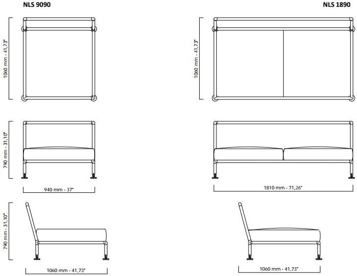 Coro Диван из ткани с шезлонгом Nest sun-id-1384068 - Вид №2