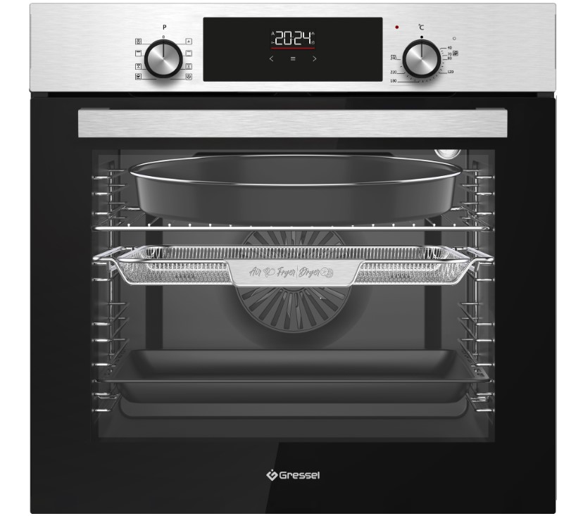 9284762 Электрический духовой шкаф Gressel RU677EM69050 серебристый STDN-0076410