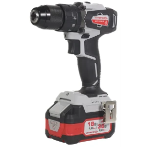 Дрель-шуруповерт аккумуляторная ударная бесщеточная Интерскол ДАУ-13/36В50, 36 В Li-Ion, 2x2 Ач