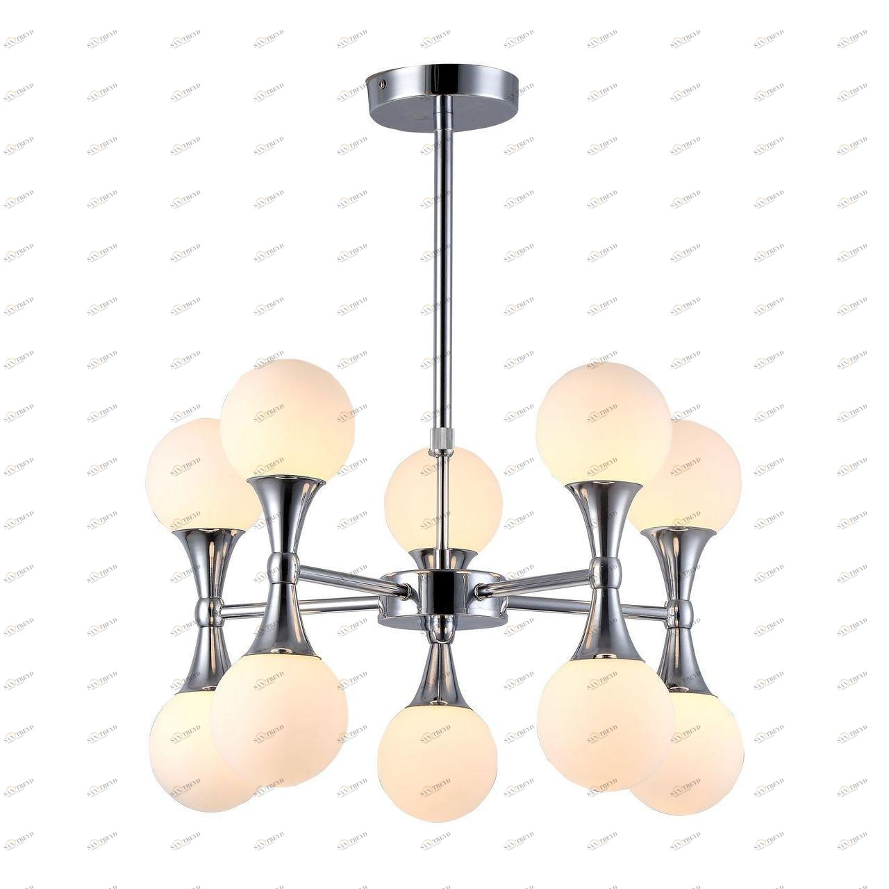 Подвесная люстра Arte Lamp A9162LM-10CC белая ARTE LAMP ДИЗАЙНЕРСКИЕ 188050 Белый 