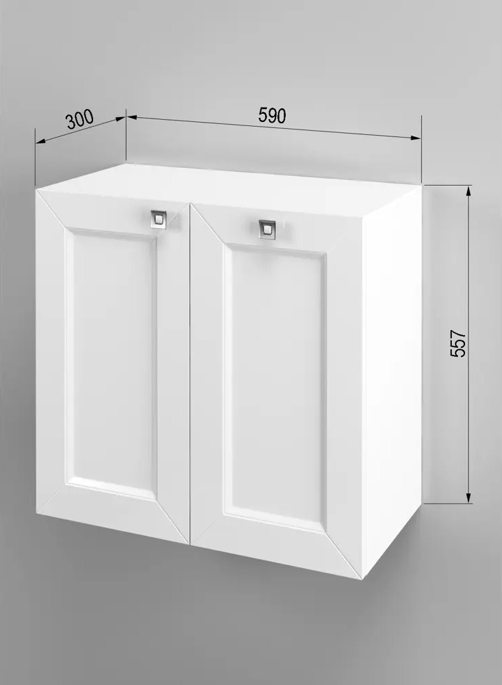 91280881 Шкаф подвесной Regent style Гранд 1 правый 30x55.7 см цвет белый STLM-0971876