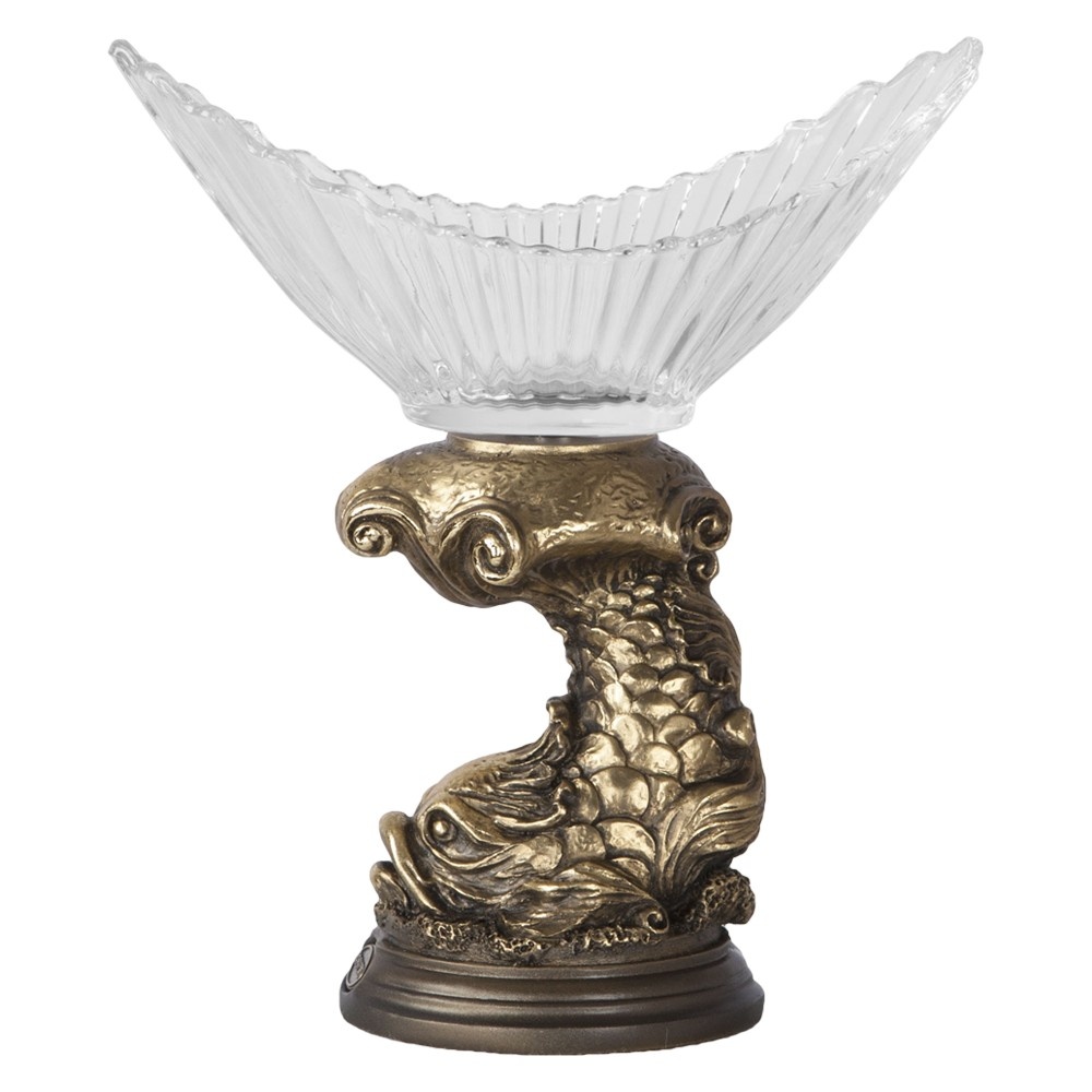 52060 BOGACHO Фруктовница-конфетница Дары моря Бронза мрамор / стекло  - Вид №3