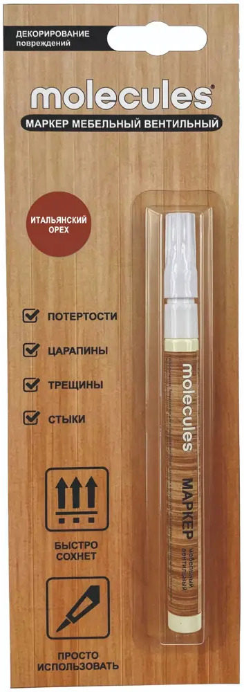 87601512 Маркер для мебели Molecules итальянский орех 7 мл STLM-1011767