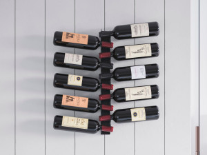 Стальная настенная винная стойка