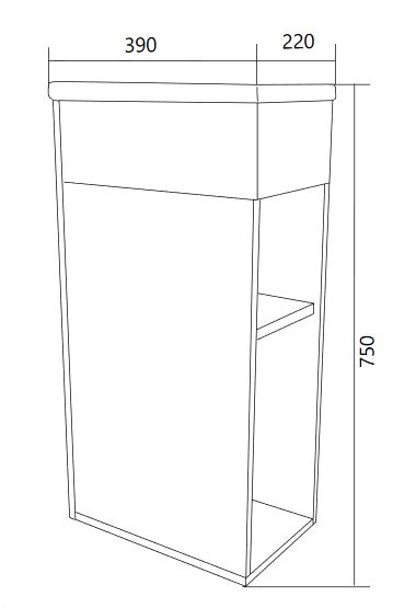 У85926 Тумба с раковиной Laura 40П 1д. Дуб Сонома 1 Marka Laura - Вид №8