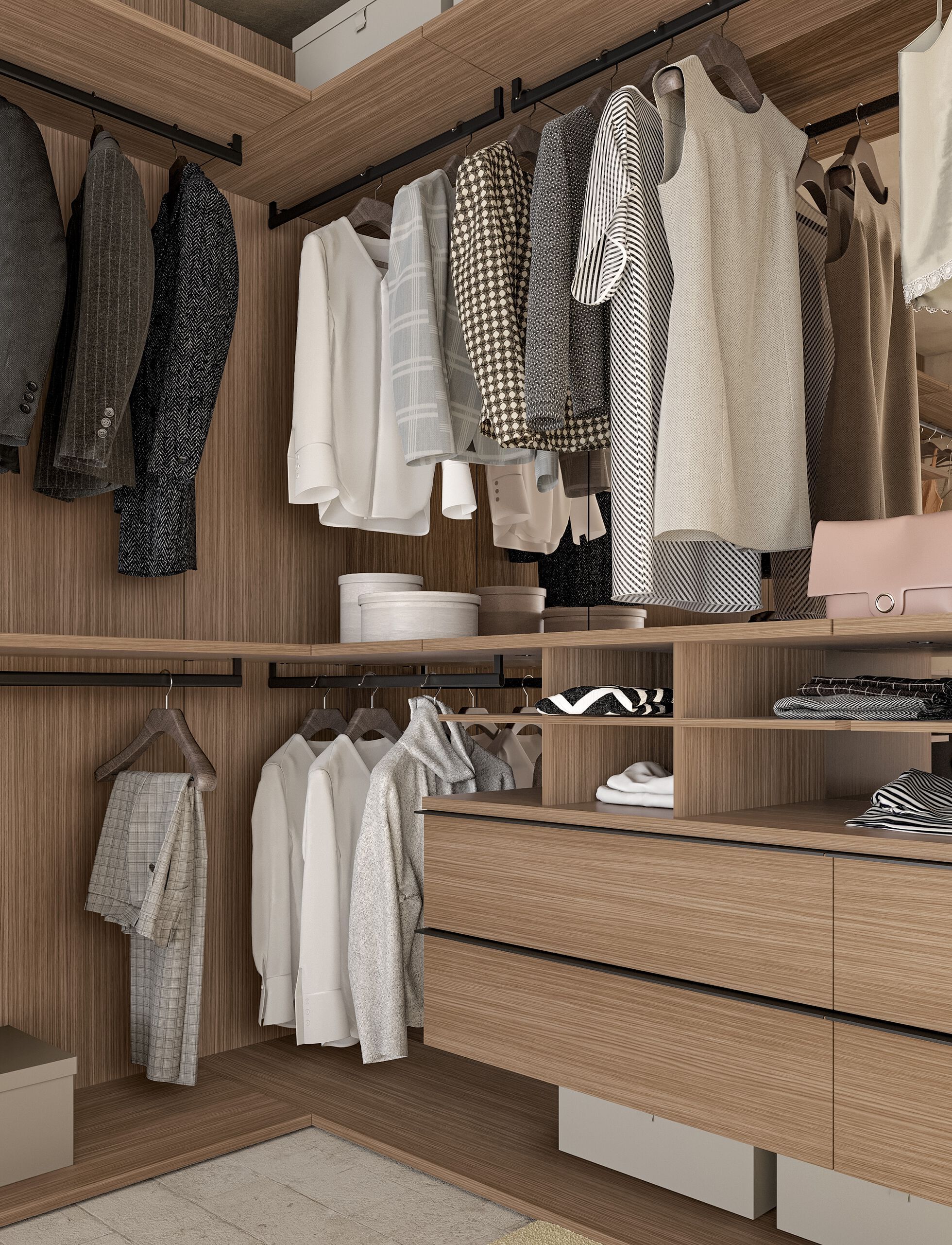 Деревянная секционная гардеробная Adok ателье ARCH-00108450 - Вид №4