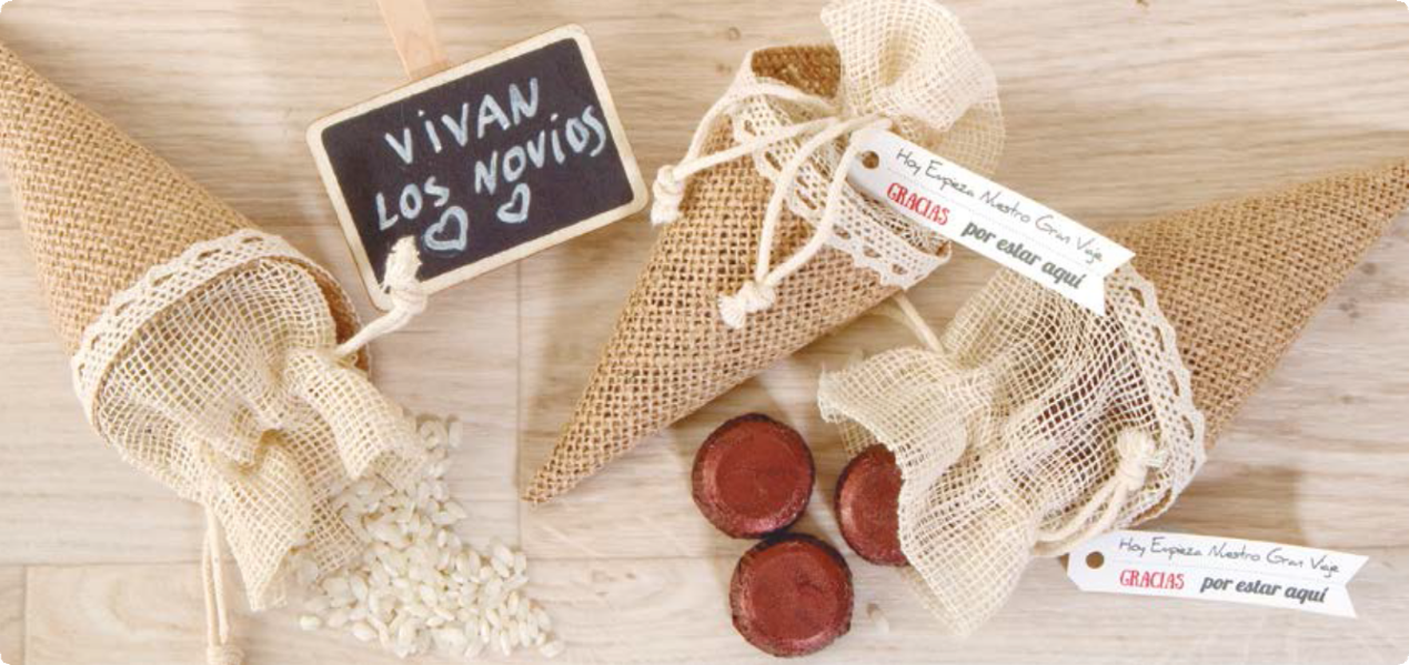 A458 Плетенные рожки, 12 Едениц Dekoraniaevents Bodas  - Вид №2