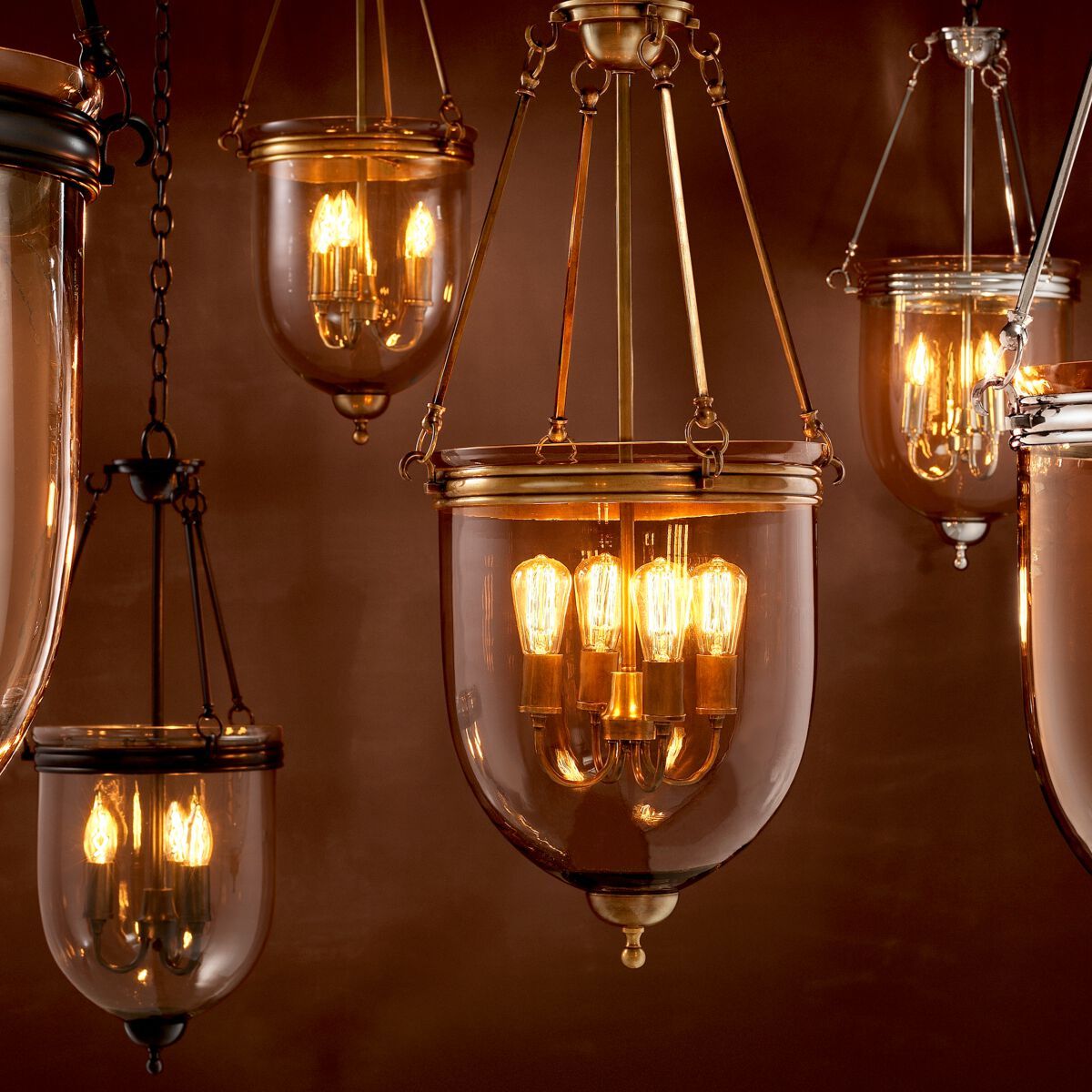 Подвесной светильник из стекла и бронзы Eichholtz CAMERON ARCH-00056319 - Вид №1