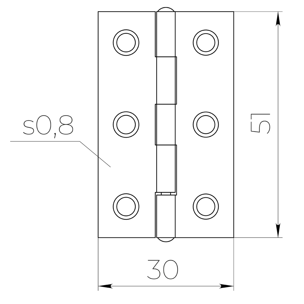 Накладная петля карточная Ajax 30x50 мм оцинкованная 2 шт STLM-2059757 - Вид №4