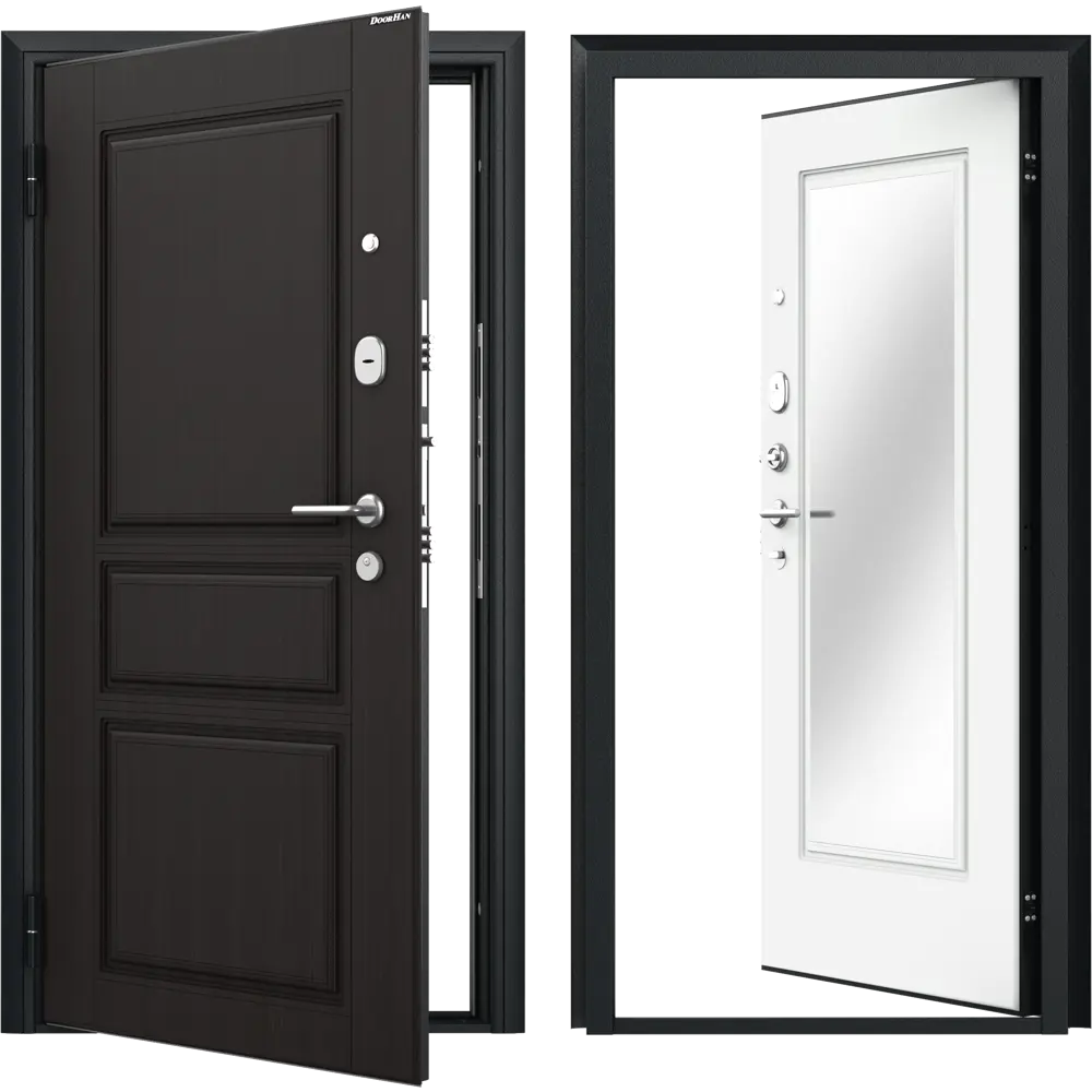 Дверь входная металлическая Премиум New 98x205 см левая белый с зеркалом 88947253 STLM-2054127 DOORHAN  - Вид №1