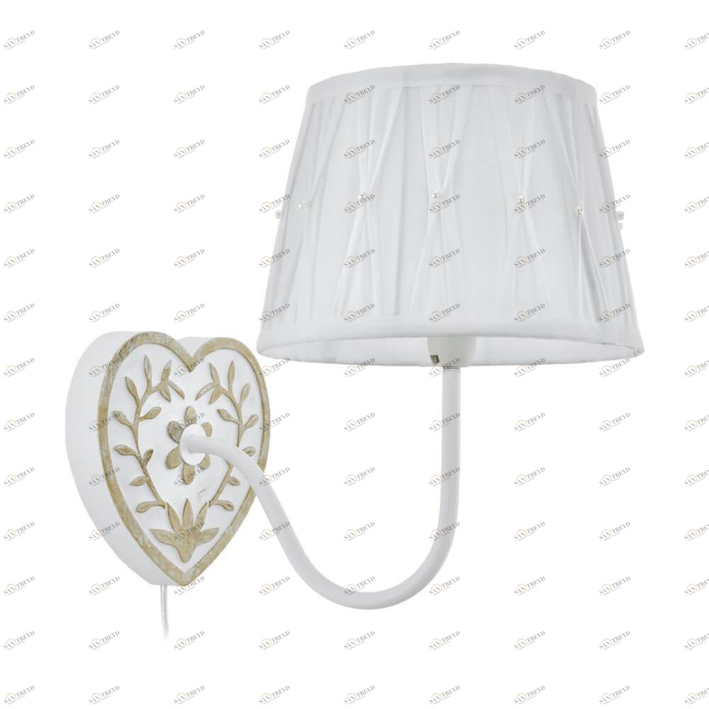 Бра металлическое с абажуром белое Bridekirk 43236 EGLO BRIDEKIRK 00-3929932 Белый 