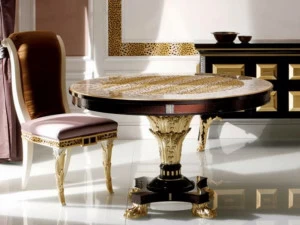 Rozzoni Круглый кожаный стол для гостиной Paris