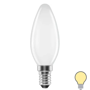 Лампа светодиодная Lexman E14 220-240 В 5 Вт свеча матовая 600 лм теплый белый свет