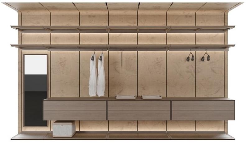 Giorgetti Модульная гардеробная из ясеня со встроенной подсветкой sun-id-1430233 - Вид №1