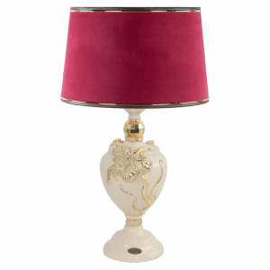 32139,34057 Настольная лампа Флер де Лис Айвори Тюссо Амарант BOGACHO