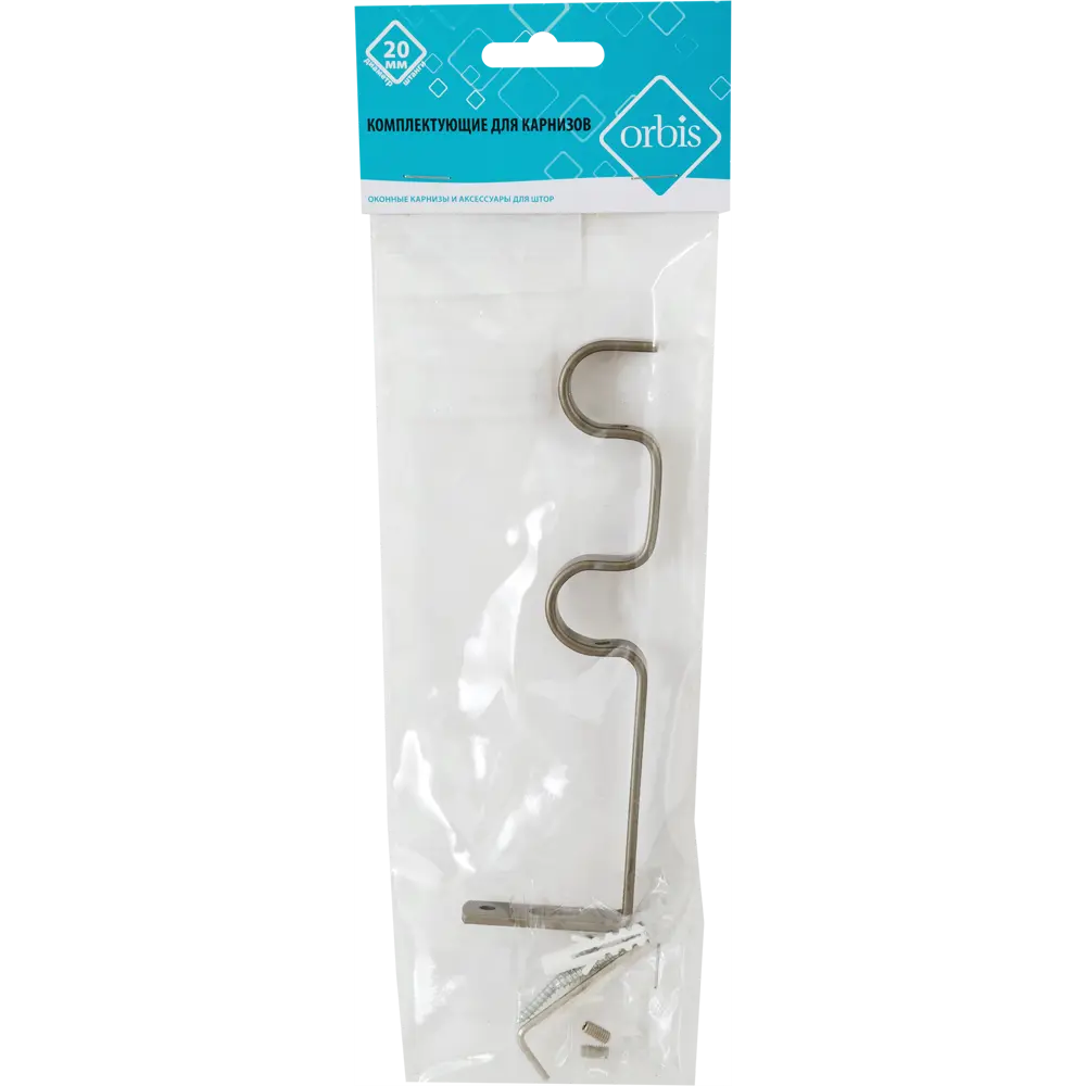 Держатель двухрядный простой Orbis металл цвет графит 2 см STLM-2001351 - Вид №2