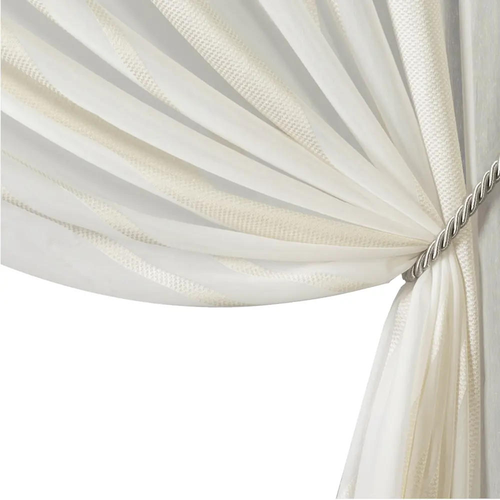 Тюль 1 м/п Desing Полоса микровуаль 300 см цвет бежевый GARDEN STLM-2123777 - Вид №3