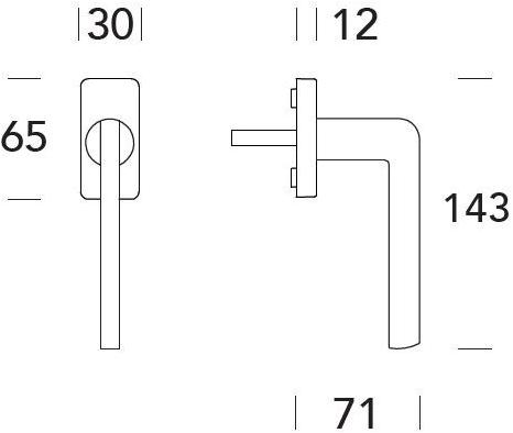 Reguitti Оконная ручка из латуни dk на розе Q-10 A119dkq1588 - Вид №2