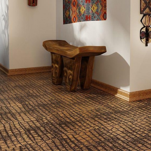 Кожаный пол CorkStyle Leather Alligator Gold Натуральная кожа (Рельефная) 915х305 мм 1001500001 - Вид №1