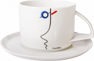 10581947 Императорский фарфоровый завод Чашка чайная с блюдцем "Стенберг" "Баланс" Фарфор твердый