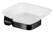 ST11(14) Gedy G-Stelvio, настенная стеклянная мыльница, цвет черный матовый