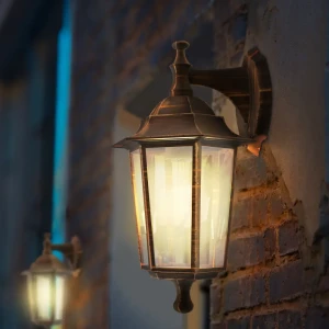 Светильник уличный настенный KREAFORTA Whillans Вниз 60 Вт IP44 цвет бронзовый