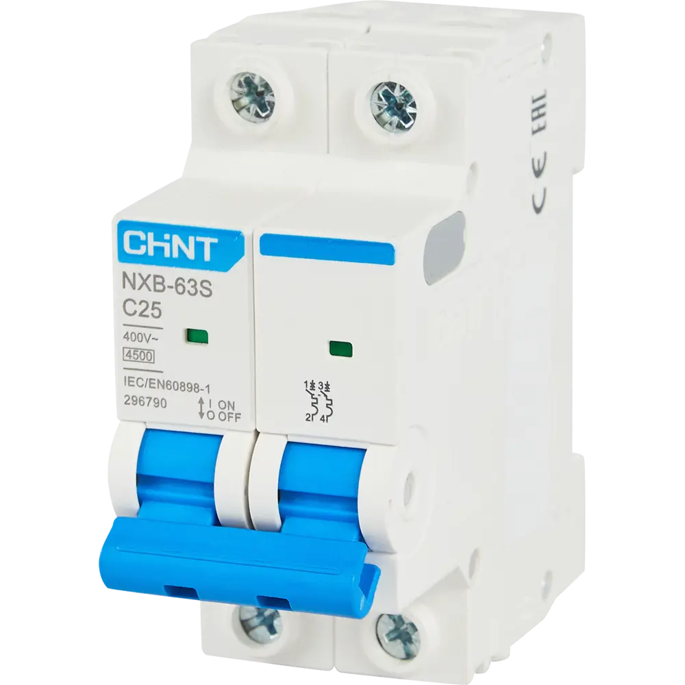 Автоматический выключатель CHINT NXB-63S 2P C25 А 4.5 кА 85334610 STLM-2146534  - Вид №1