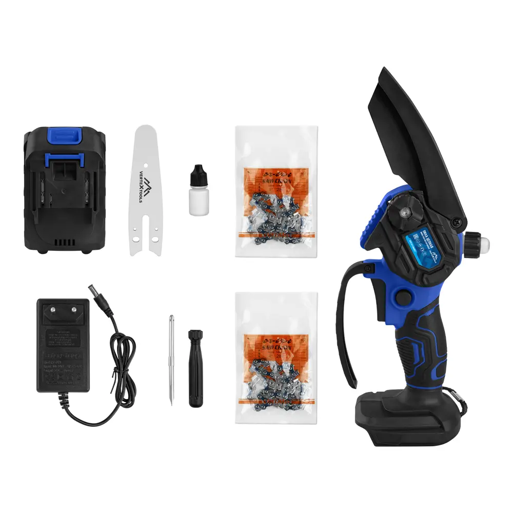 Аккумуляторная цепная пила VERTEXTOOLS VCPC-21 - компактная для сада и мастерской 89401215 STLM-1576609 - Вид №2