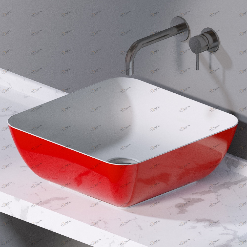 L602225 Накладная раковина на столешницу  прямоугольная A. e T. Italia ELITE AeT ITALIA