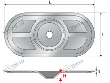Дюбель UBL 02 82 409 UBL Tecfi 82 х 40 х 1 х 3,9  9 