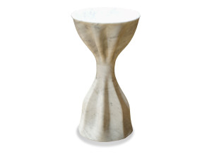 Каррарский мрамор круглый отдельно стоящий умывальник