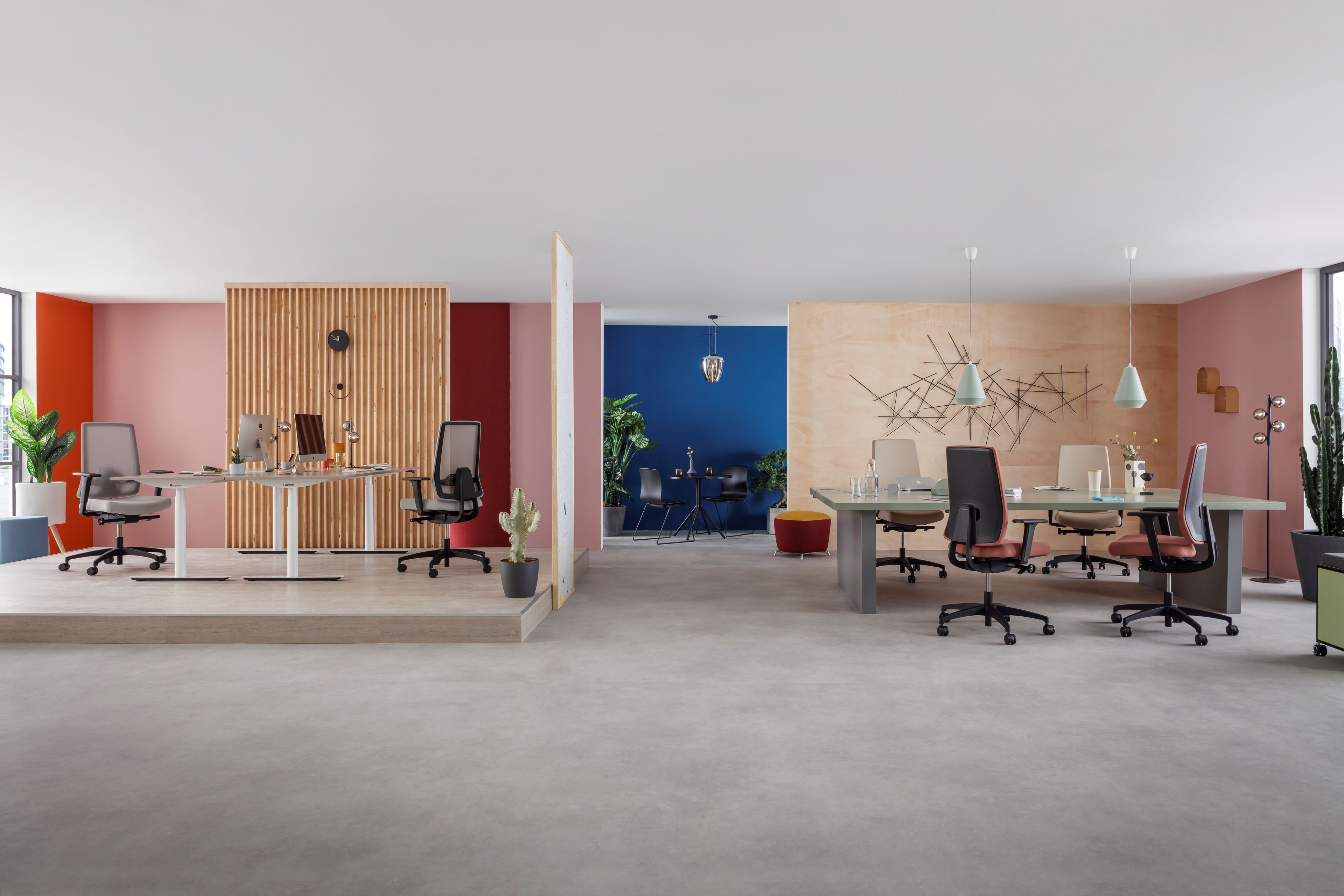 Регулируемый по высоте поворотный офисный стул из ткани Dauphin Indeed ARCH-00023794 - Вид №4