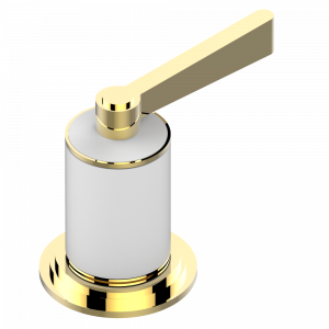 G2J-50/4/VG Переключатель набортный 2 входа 3/4", один выход 3/4"и один выход 1x1/2" Thg-paris Faubourg - белый фарфор - с рукоятками Покрытие PVD золотистый цвет