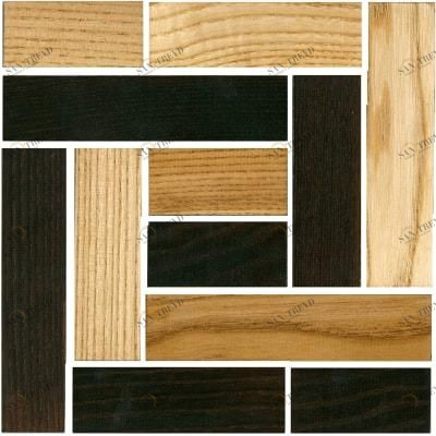 Мозаика и 3D панели из дерева Tarsi Версаче 2d912l Дуб Селект с брашью (Текстурированная) 164.5х164.5 мм 1401100085