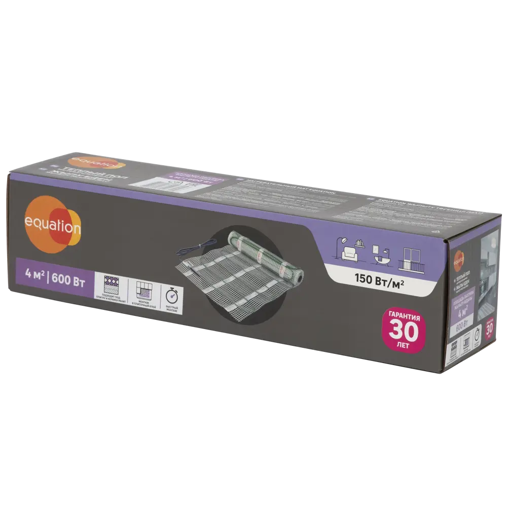 Нагревательный мат для теплого пола Equation 4 м2 600 Вт STLM-2185477 - Вид №3
