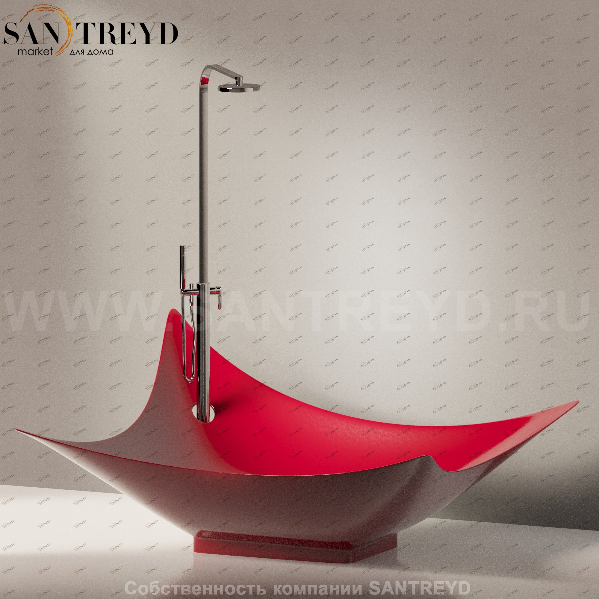 Flaminia LEGGERA Ванна свободностоящая красная LG210.3011 Ceramica Flaminia LG2103011