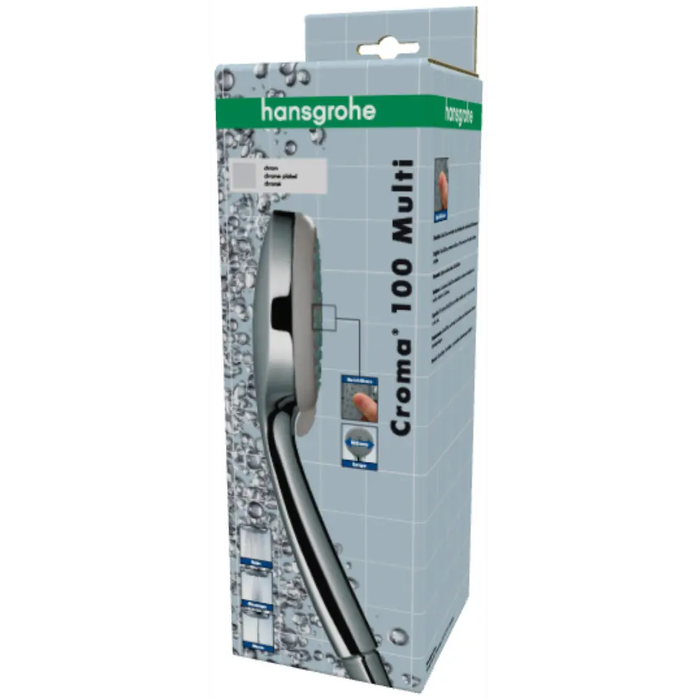 Лейка для душа Hansgrohe Croma 100 Multi 3 режима цвет хром 12295053 STLM-2126655 - Вид №2