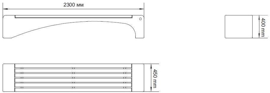 ENCHO ENCHEV - ETE Скамейка из бетона и бамбука без спинки  233  - Вид №8