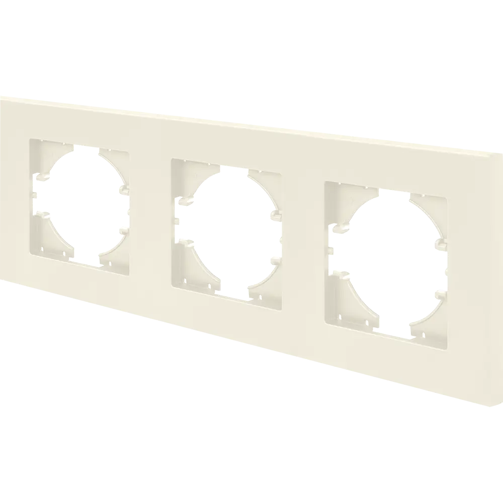 Рамка GUSI Electric City для розеток на 3 поста в бежевом цвете 84695715 Ugra STLM-0053812 - Вид №1