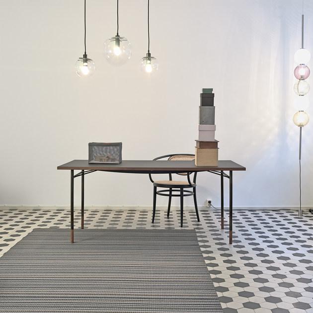 Woodnotes Прямоугольный коврик из полосатой бумажной пряжи sun-id-1384697 - Вид №1