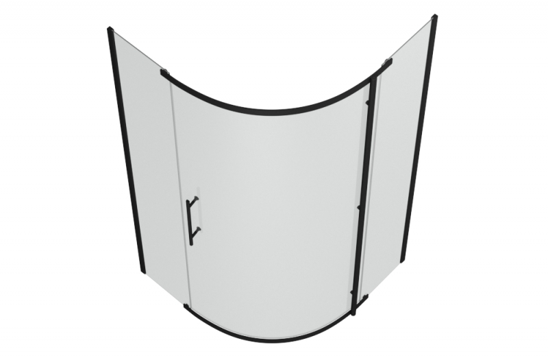 Душевое ограждение (без поддона) 900*900*1950 Стекло 8мм easy clean BLACKLINE BS090.1110A bravat  - Вид №4