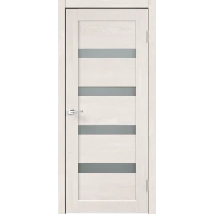 Комплект двери Лайн 2 со стеклом 90x200 см Hardflex цвет дуб тернер белый с добором 100 мм